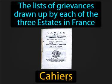 cahiers Simple Definition