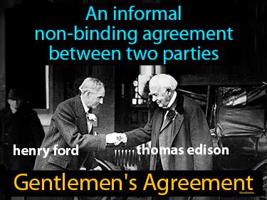 Gentlemens Agreement Simple Definition