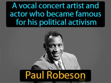 Paul Robeson Simple Definition