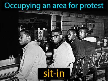 sit-in Simple Definition