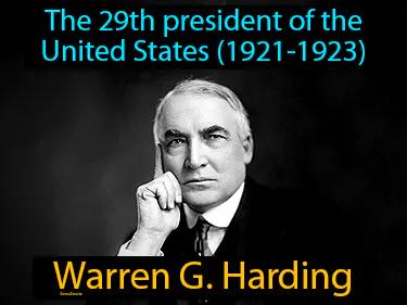 Warren G Harding Simple Definition