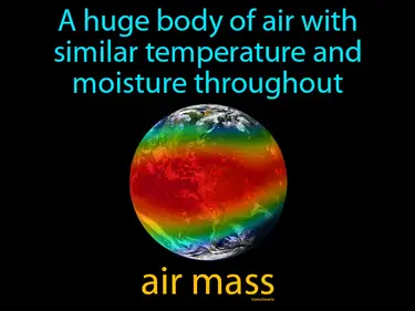 A huge body of air with similar temperature and moisture throughout