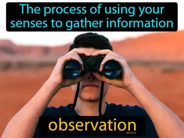 The process of using your senses to gather information