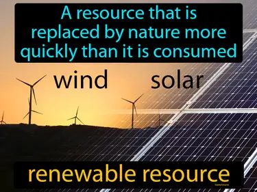 A resource that is replaced by nature more quickly than it is consumed