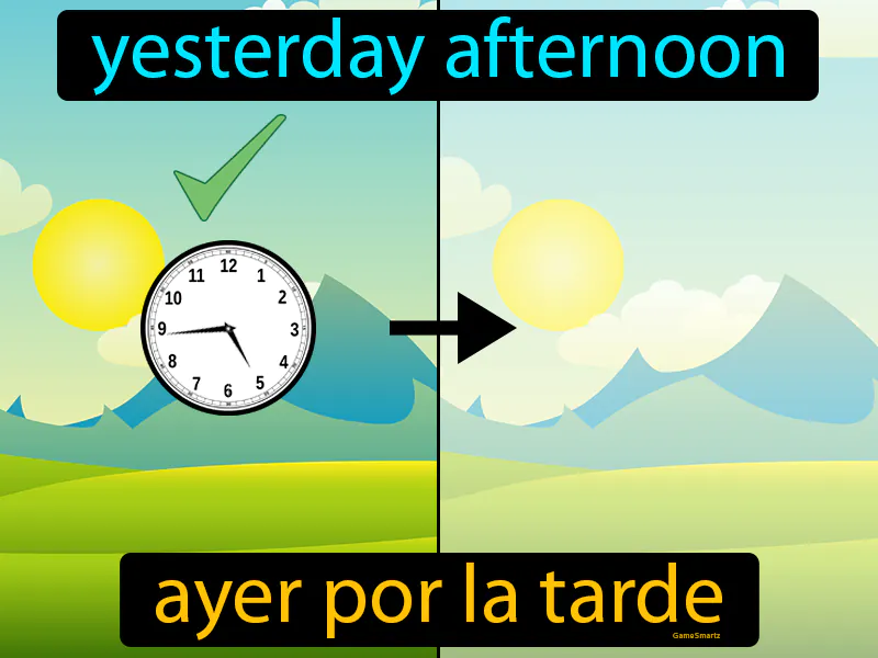 Ayer Por La Tarde Definition